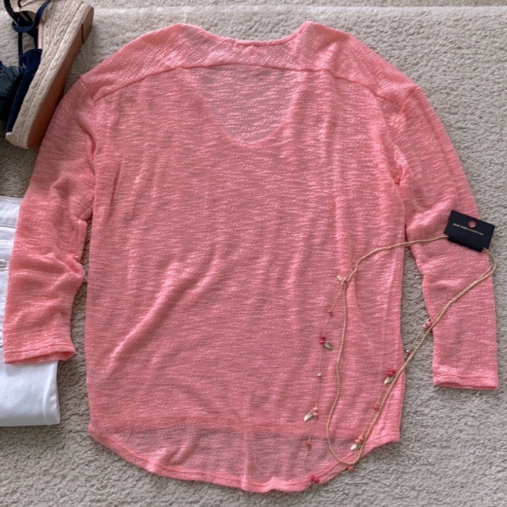 Peach Color Long Sleeve Top - Picture 6 of 9